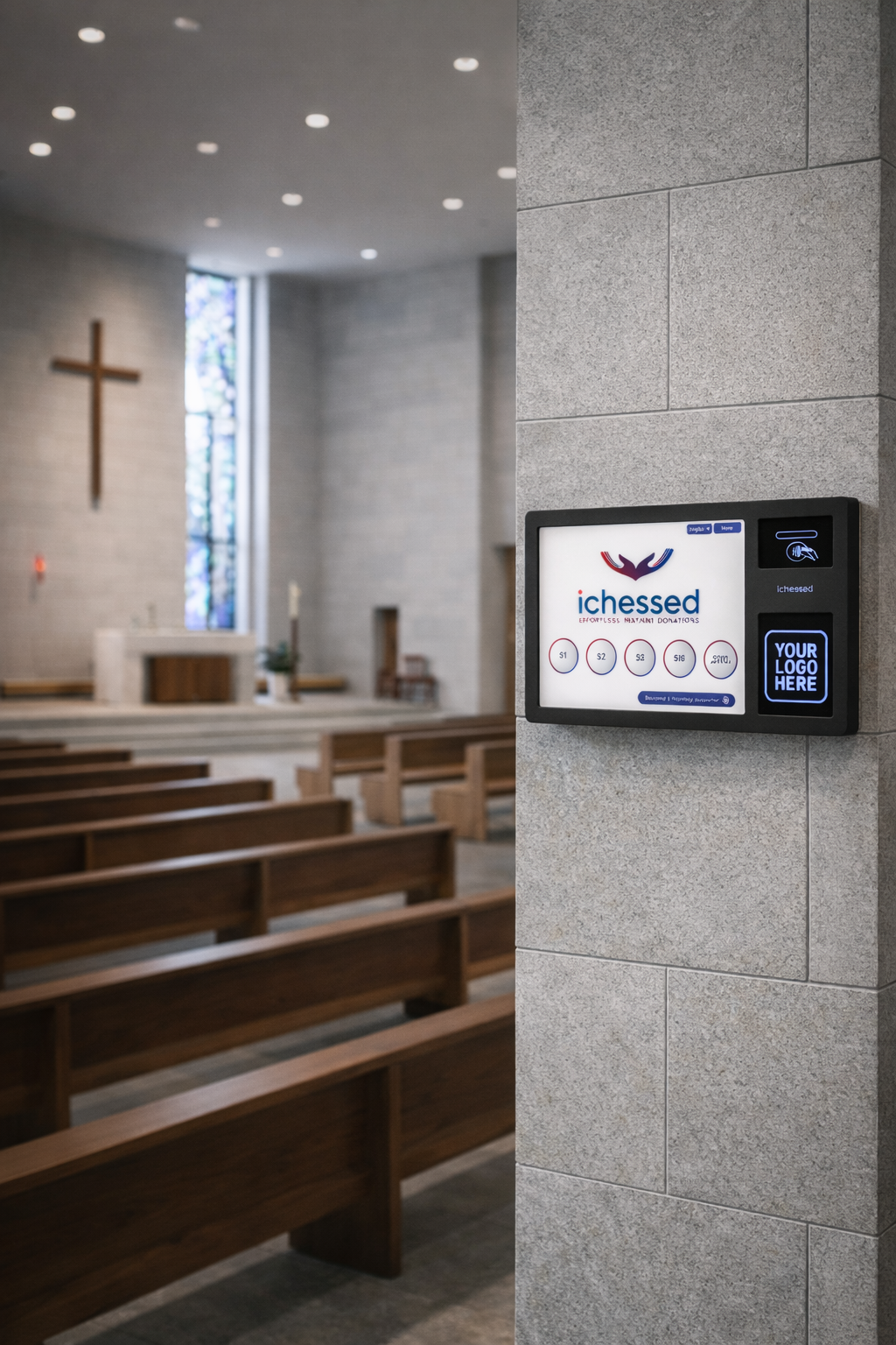 iChessed donation Kiosk in Church
